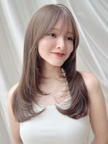 バイオレット 表参道店(Violet) ミディアムレイヤーシャギーカットダークブラウンモカブラウン