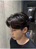 センターパート"ニュアンスパーマ"