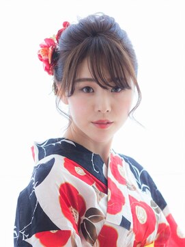 ヴァンカウンシル 伊勢佐木町店(VAN COUNCIL) 〈VANCOUNCIL〉着物ヘアアレンジ小顔前髪シニヨン盛りお団子