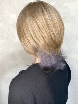 セシルヘアー(CECIL hair) CECIL 下北沢　ブルーパープルインナーカラー×ウルフカット