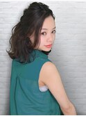 ふんわり上品ハーフアップ