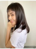 黒髪ライン似合わせカット