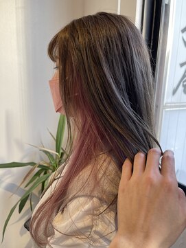 リアン(Lien) Lien☆インナーカラー×ホワイトピンク×テラコッタ