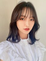 シルクレイ 吉祥寺店(Silk-lei) 小顔外ハネセミディくすみベージュ 20代30代/Silk-lei吉祥寺