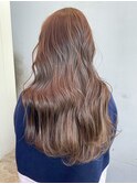 ブラウンロング_アースカラーくびれヘアツートン_ba379561