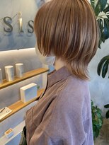 ベーシス(Basis) 【Basis福田】重めウルフ×オレンジベージュ