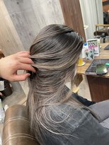 ラフ(LAFF)&nbsp;#バレイヤージュ#グレージュカラー#ボブウルフ#ココアベージュ