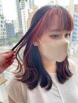 グーフィートーキョー 銀座(Goofy Tokyo)&nbsp;Goofy銀座/フェイスフレーミング/オレンジ/前髪インナーカラー