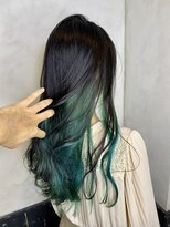 オーブ ヘアー アズール 吉祥寺店(AUBE HAIR azul)&nbsp;インナーカラー×グリーン