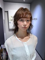 ノラ ギンザ(NORA GINZA)&nbsp;ドライパーマゆるめパーマウルフパーマミディアムパーマ銀座暗髪