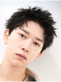 ツイスパアップバングショートピンパーマスパイキーショート