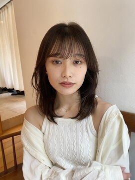 ガーランド (Garland) 大人かわいいミディアムレイヤー顔まわりレイヤーまろベージュ