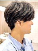 似合わせカット30代40代50センターパート刈り上げマッシュ
