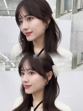 エヌアイ オモテサンドウ(ni omotesando) チョコレートブラウン//レイヤーカット/顔周りカット 上野