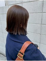 ジェコ ブラン(gecko. brun) 切りっぱなしボブ/外ハネ/ショコラブラウン #武蔵小山美容室