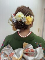 アカネ(Akane)&nbsp;成人式ヘアセット　まとめ髪アレンジ　10代　20代