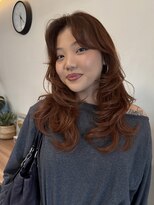 ナループロアボタン(Nalu pu loa BOTAN)&nbsp;バタフライレイヤー/海外風レイヤーカット/暖色カラー