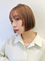 ゲーム 梅田(GAME) ベージュ ミニボブ 切りっぱなしボブ ケアブリーチ