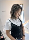 ハイライトカラー×寒色ベージュ