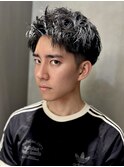 men's/顔周り/ニュアンスパーマ/黒染め/韓国/ダウンパーマ