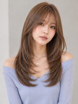 ルイマダーナ 栄店(LOUIMADNA)&nbsp;ロングレイヤー ブラウンベージュ 透明感カラー 20代 髪質改善