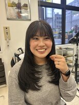 プランタン フォー ヘアー(printemps FOR HAIR)&nbsp;顔まわりレイヤー × アッシュグレーカラー