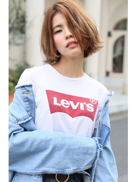 ロエナ(ROENA) 2030代40代50代ウエーブミディアム似合わせカットメルティカラー