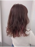 インナーカラーピンク☆デザインカラー☆AMU