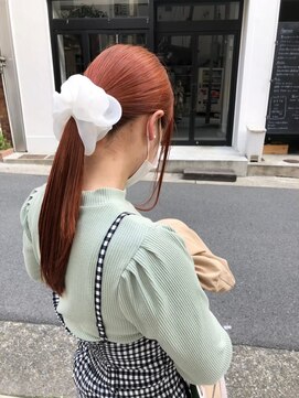 アンバースデー(UNBIRTHDAY) ポニーテール/ピンク/暖色カラー