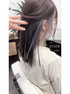 ムーブ(Moob) グレージュ×シルバーで赤みを消して透明感カラー【別府】