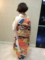 ドゥーク(dowku)&nbsp;着付けゆるふわサイドアップ バースデーヘアブライダル お呼ばれ