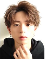 オーシャントーキョー 渋谷神南(OCEAN TOKYO) 韓国ヘアカルマパーマカルマバングセンターパート黒髪ウルフ