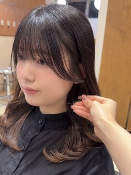 ビューブルー 亀戸錦糸町(VIEW BLUE) ◎ 美髪カールピンクブラウンロングセミディ似合わせ前髪