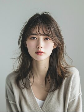 フレーム 博多店(FRAME) レイヤーカット×透明感グレージュ