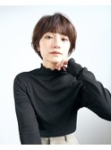 ショートボブ/小顔/ニュアンスパーマ/ブルーージュ[原宿]