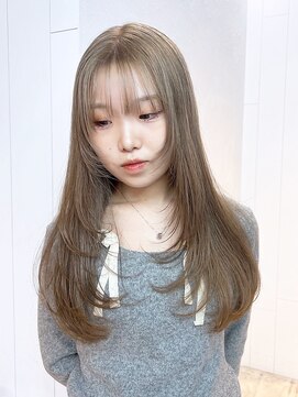 アルバム 池袋(ALBUM) ロング顔周りレイヤー美髪おくれ毛韓国ヘア_ba537261