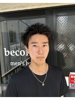 ビカムメンズヘアー 栄店(become men's hair)&nbsp;スパイキーショートピンパーマアクティブショート短髪刈り上げ