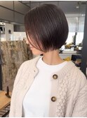 【30代/40代/50代】ショートボブ/グレージュ/暗めカラー/豊中