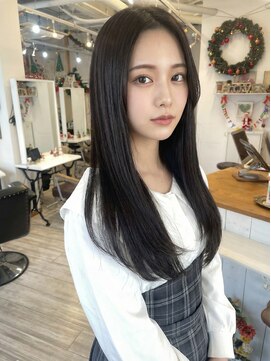 フラバー(flover) 【黒髪ロングx韓国レイヤー】ストレート/カラーなし