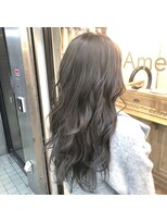 アメリアム 大阪上本町店(Ameri amu.) 暗髪ブルージュ×ゆるふわウェーブ×大人可愛い