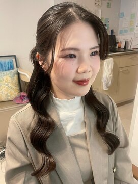 シュクレアミ 福島(sucre ami) モカムースメイク×リボンカチモリヘア【福島/ヘアメイク】