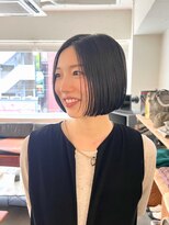 マカロニコースト(macaroni coast) 前髪なしミニボブ顎ラインボブぱっつんボブ