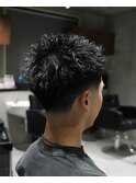 MEN'S/スパイキーピンパーマ×テーパーフェード/ツイスパ