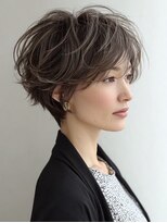 ハーツ 青山表参道店(Heart's) 白髪ぼかし脱白髪染め似合わせショートボブ40代50代60代