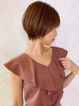 ロンド ストラーダ 心斎橋(Lond strada) ショート×ハイライト白髪ぼかし×シルキーベージュ[心斎橋]