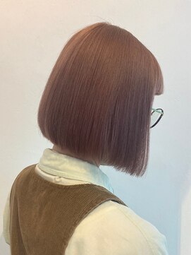 ドレス(Dress) ダブルカラー/オン眉ボブ/なめらかブラウン