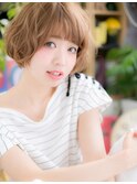 アシンメトリー暖色系カラー外国人風ボブc5北浦和20代30代40代