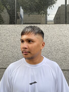 レンゲン(LENGEN) 束感刈り上げビジネス七三ツーブロックアップバング1107