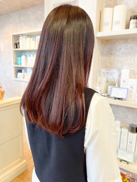キャアリー(Caary) 福山市美容室Caary髪質改善ストレート秋ヘアバイオレットカラー
