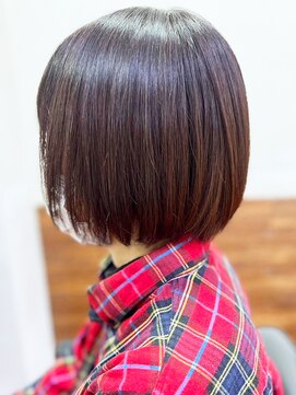 アークスヘアー 20代30代40代髪質改善カラーショコラブラウンショートボブ艶感